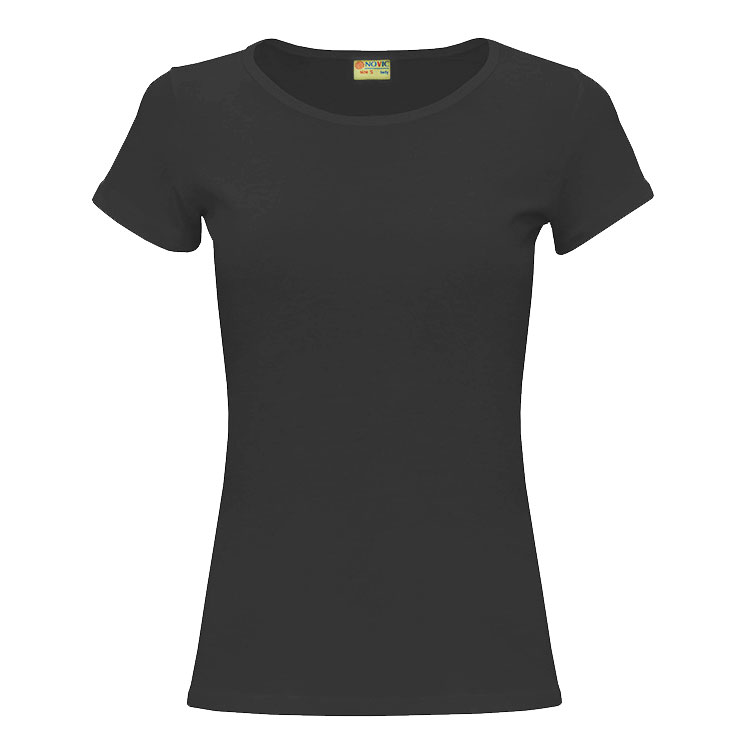 Черная женская футболка для печати